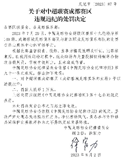 2017中超处罚 中超违规俱乐部被处罚公告